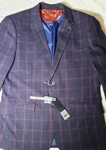 Elie Balleh Neon Mauve Plaid Men's Coat